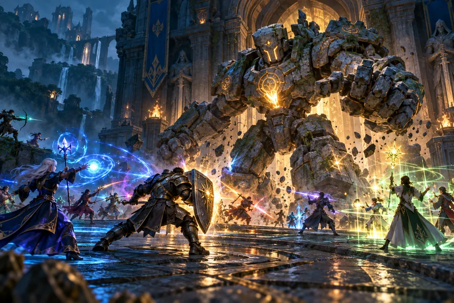 MMORPG lonca adı için özgün oyun sahnesi