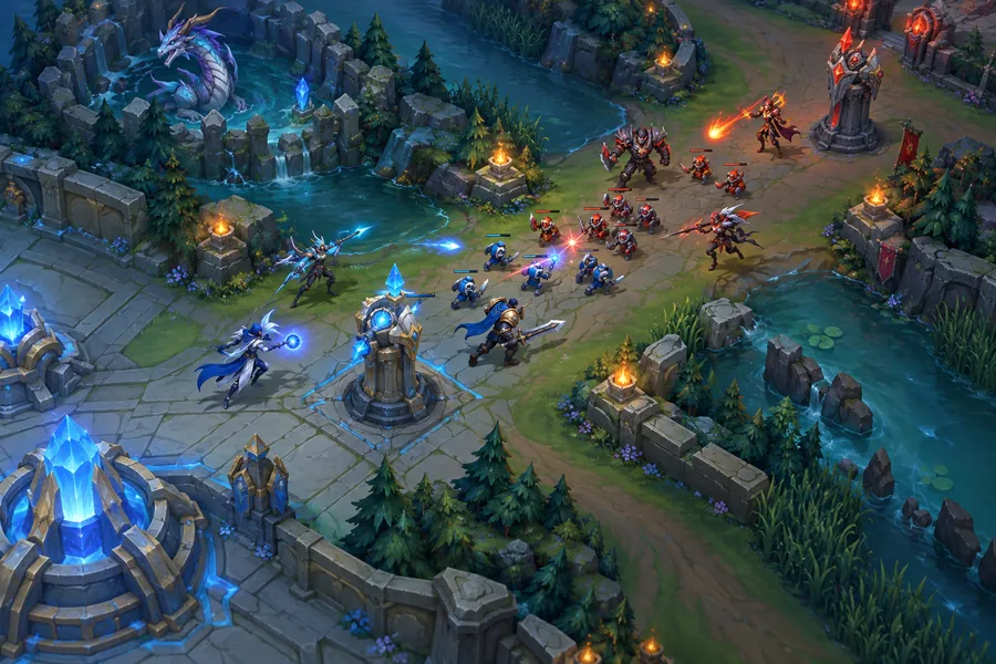 MOBA adı için özgün oyun sahnesi